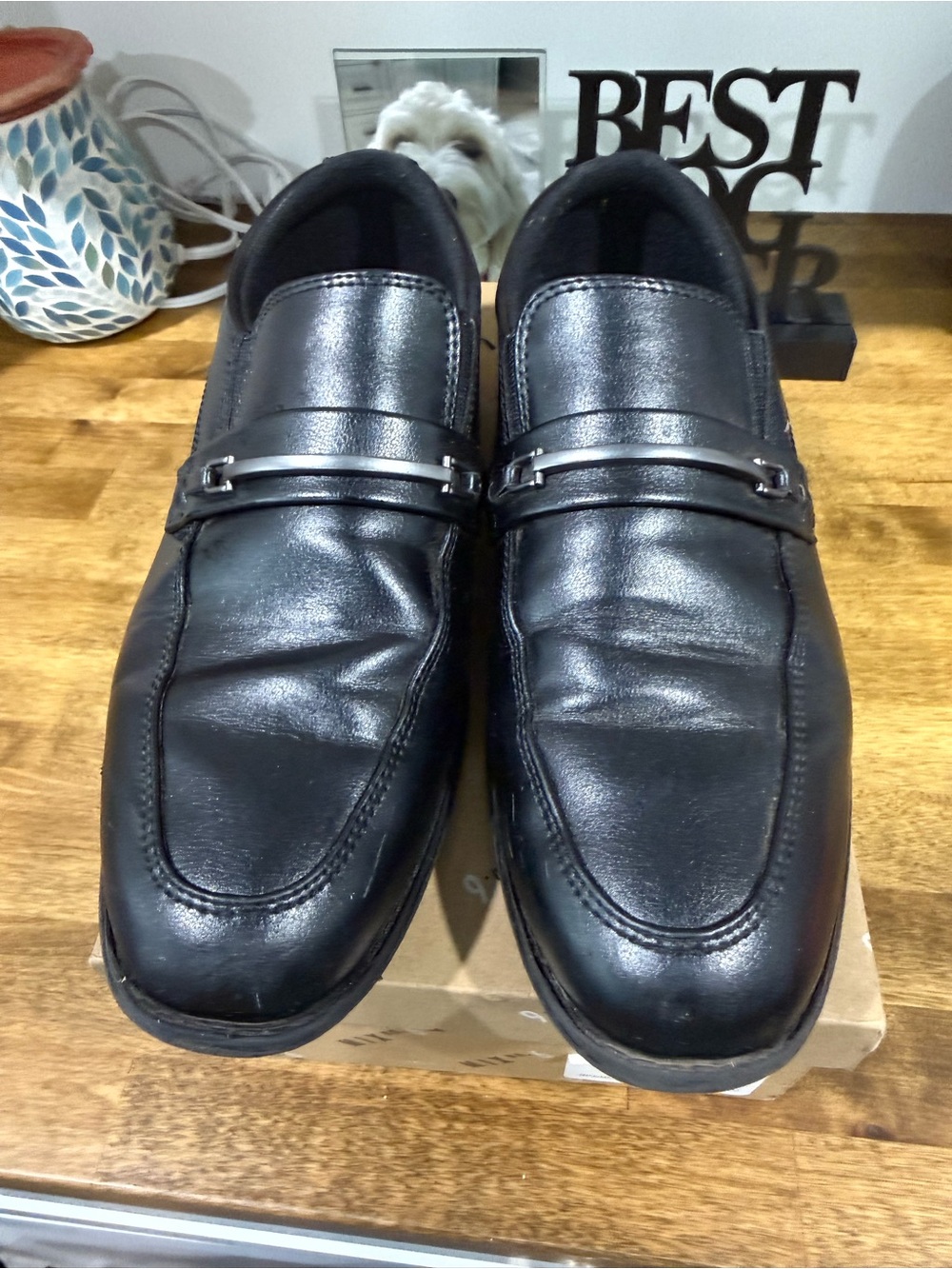 Used black loafers size 7